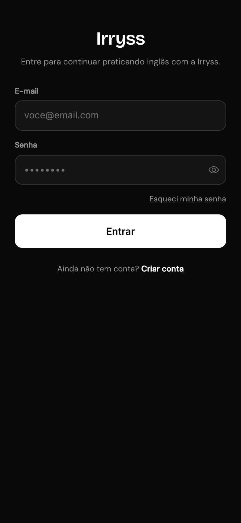 Entrada, versão anterior