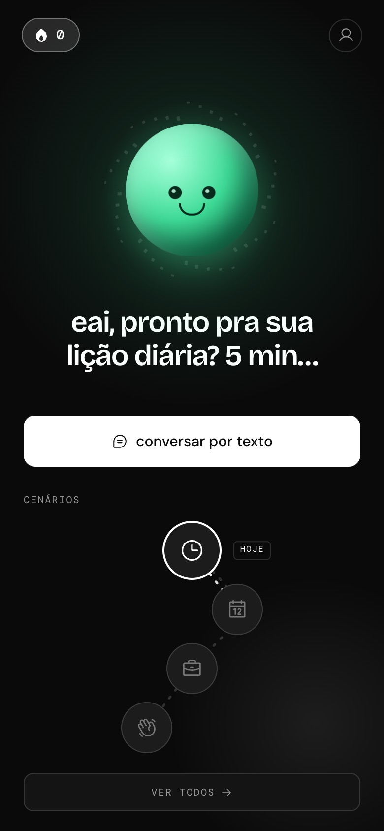 Início do dia, versão anterior