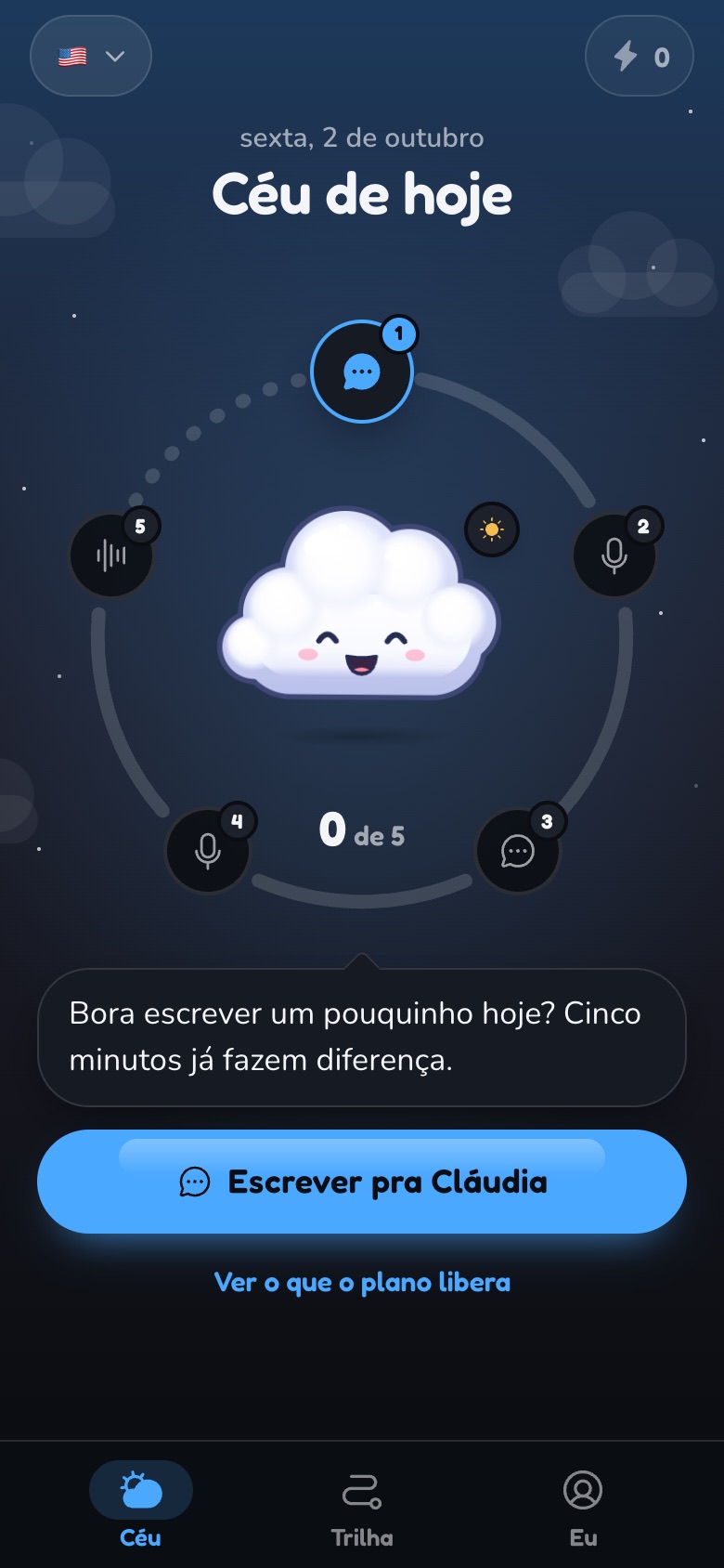 Início do dia, Cláudia