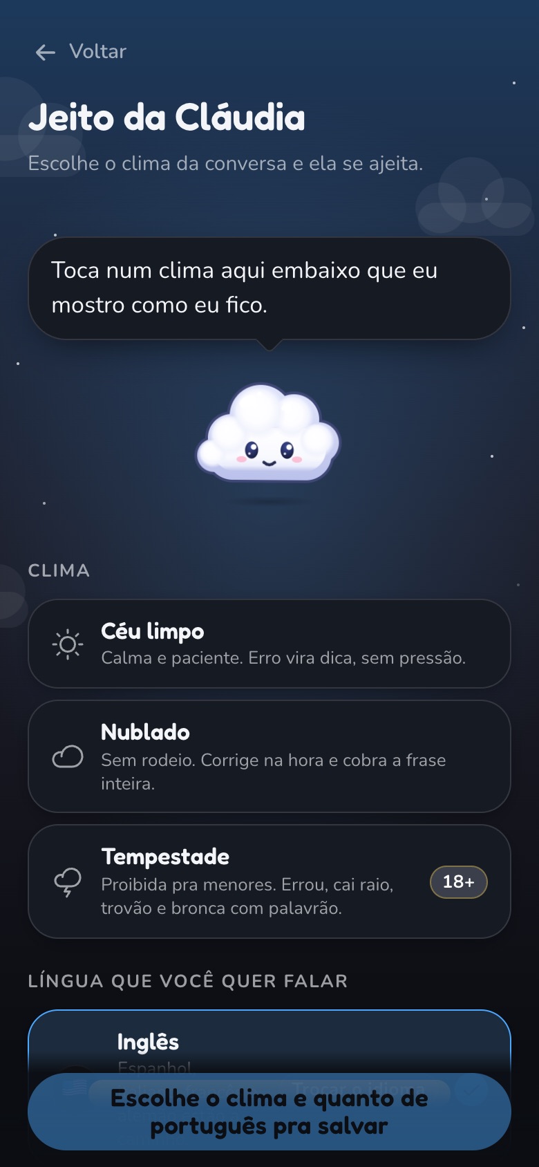 Personagens da IA, Cláudia