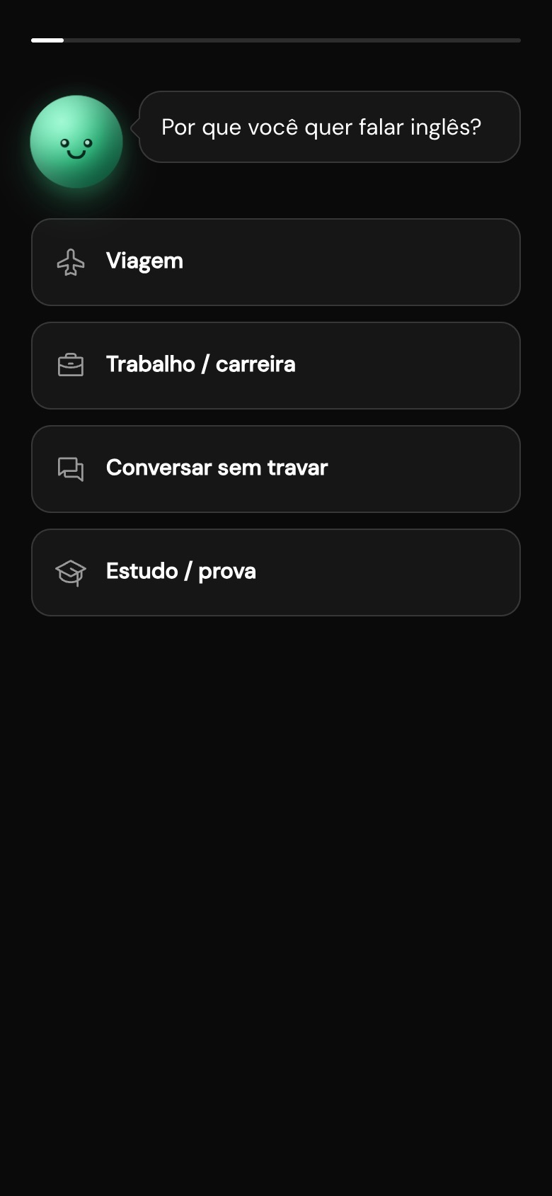 Pergunta do diagnóstico, versão anterior
